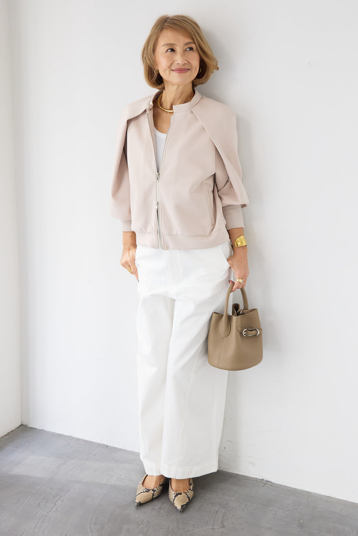 ケープスリーブ・ショルダータックブルゾン