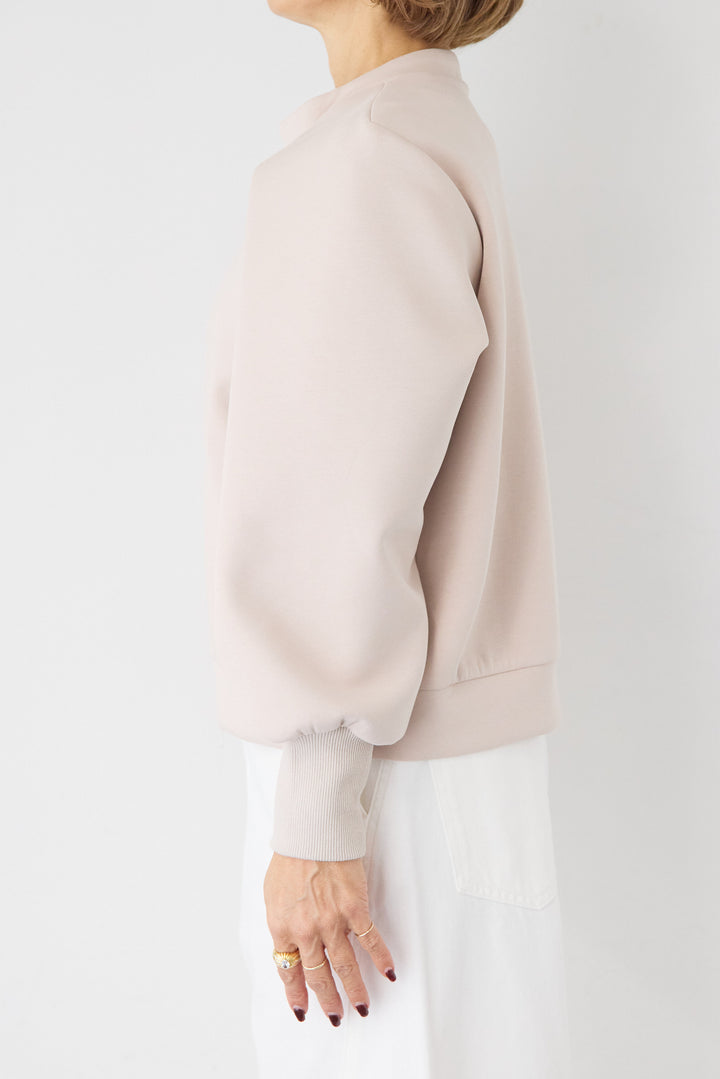 [SET]ケープスリーブ・ショルダータックブルゾン+フロントライン セミワイド ストレートデニム(2set)