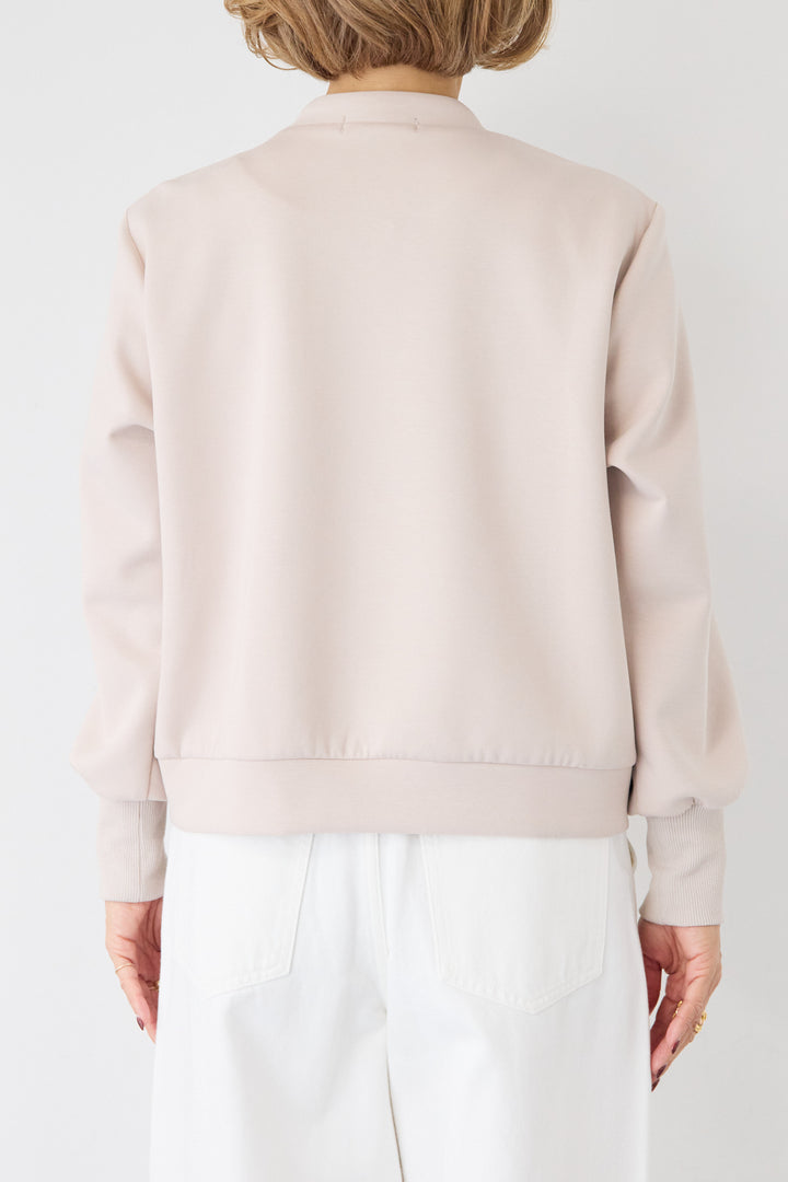 [SET]ケープスリーブ・ショルダータックブルゾン+フロントライン セミワイド ストレートデニム(2set)