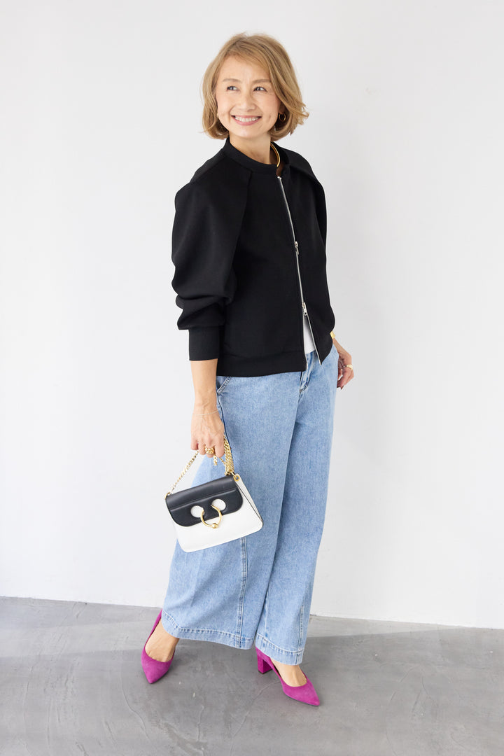 フロントライン セミワイド ストレートデニム