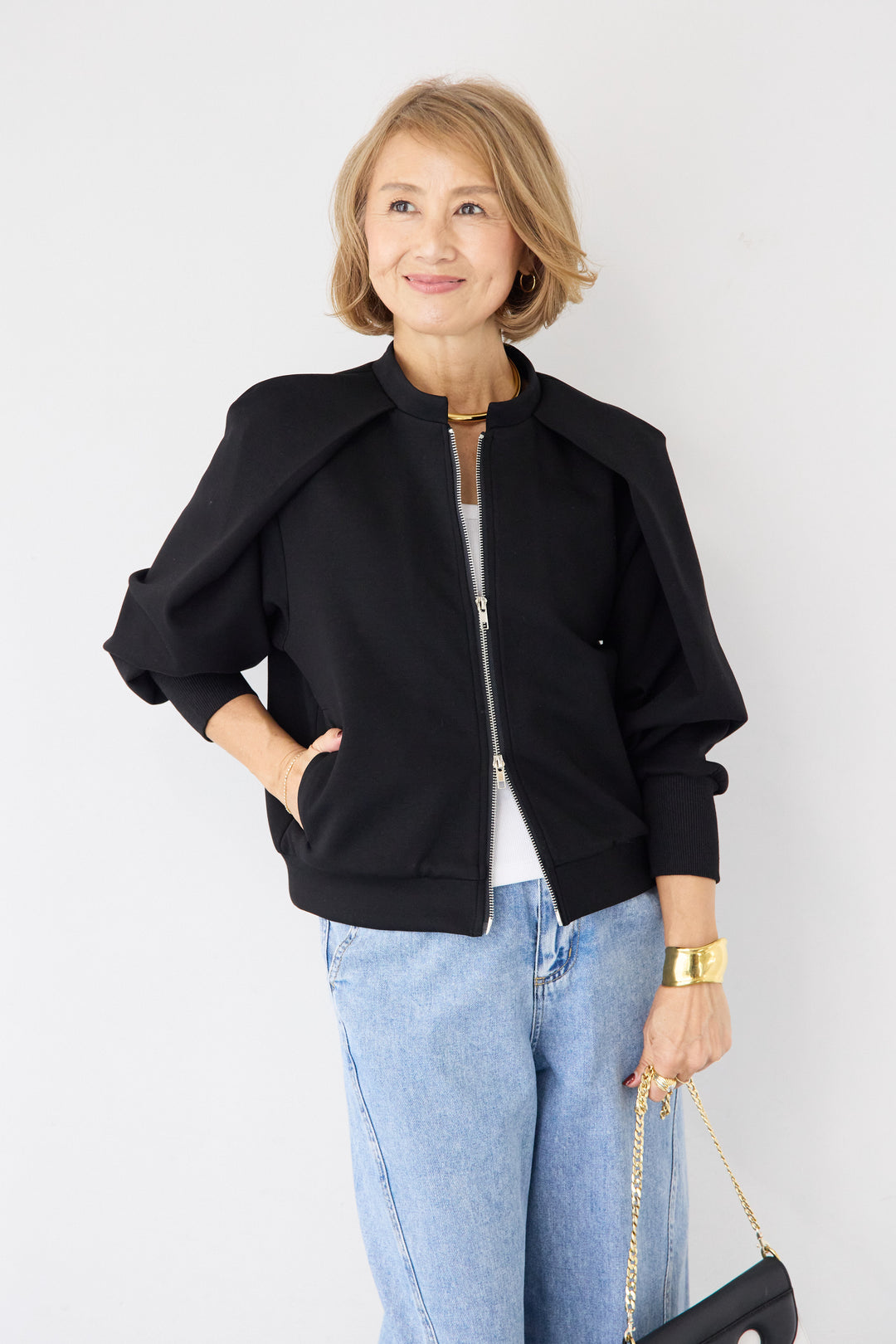 フロントライン セミワイド ストレートデニム