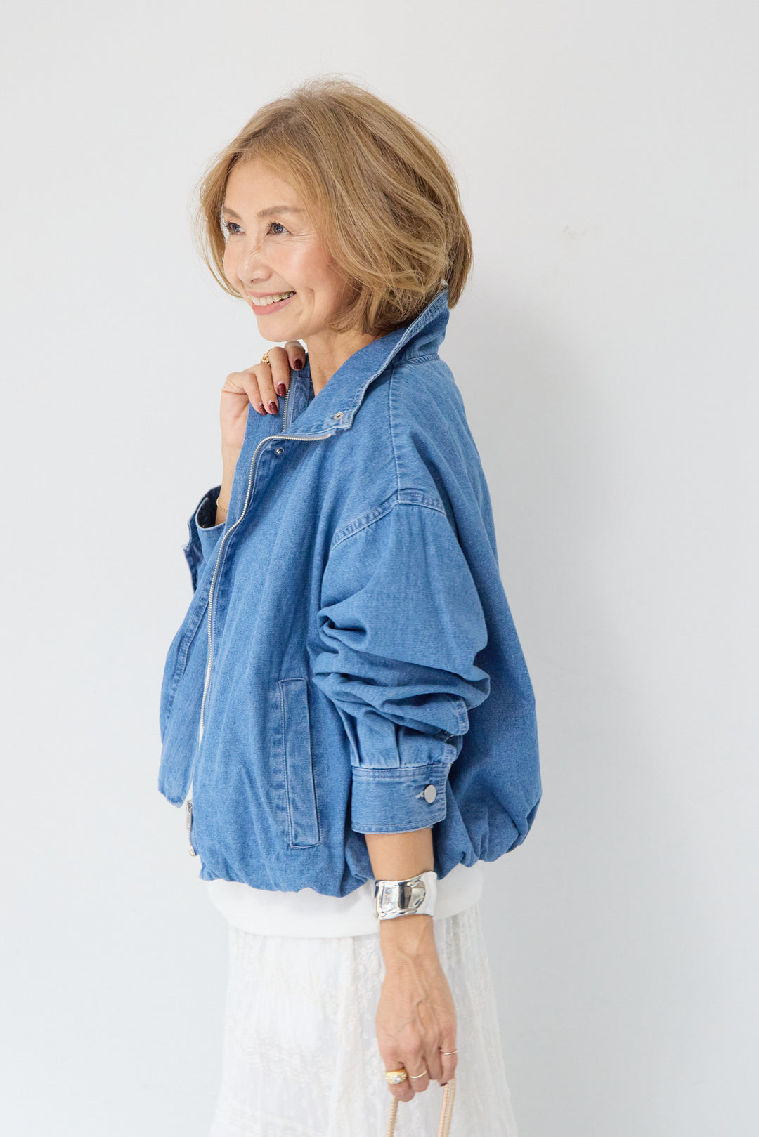 ボリュームスリーブ デニムブルゾン