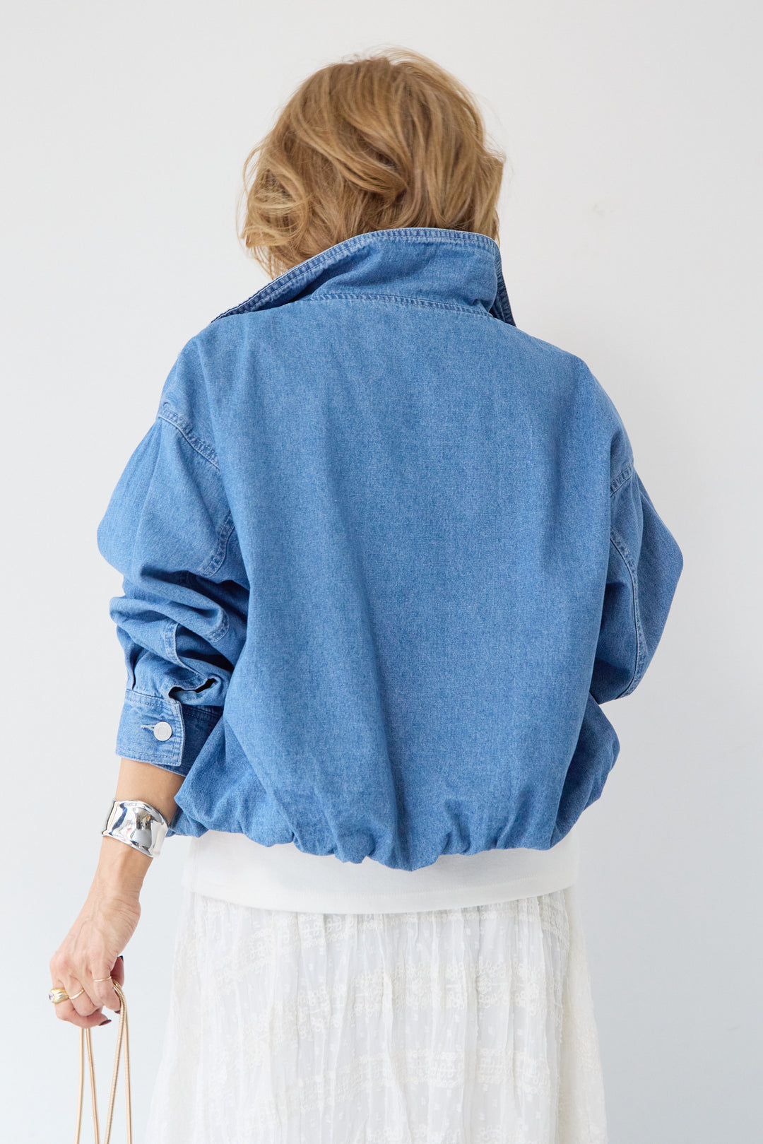 ボリュームスリーブ デニムブルゾン