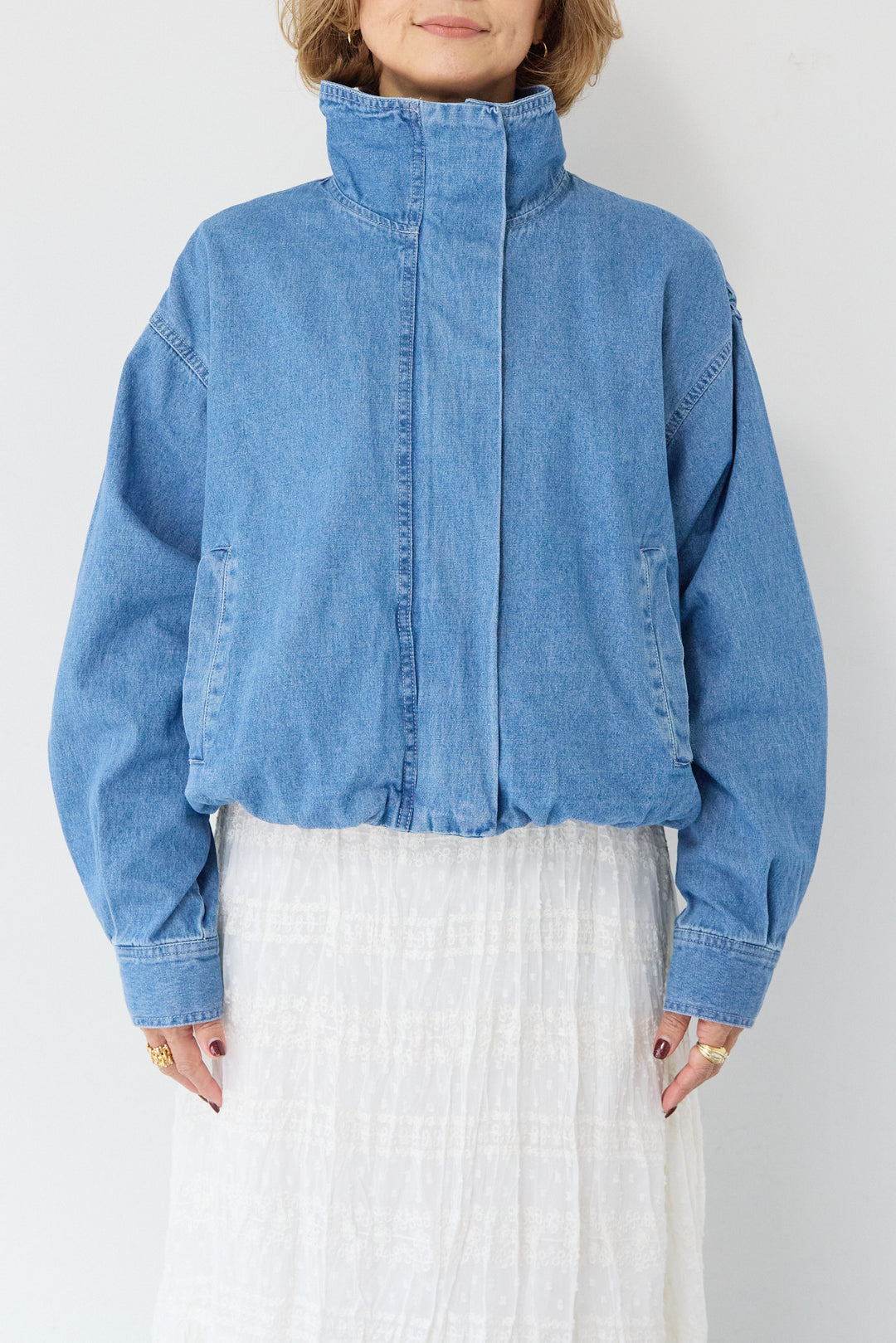 ボリュームスリーブ デニムブルゾン