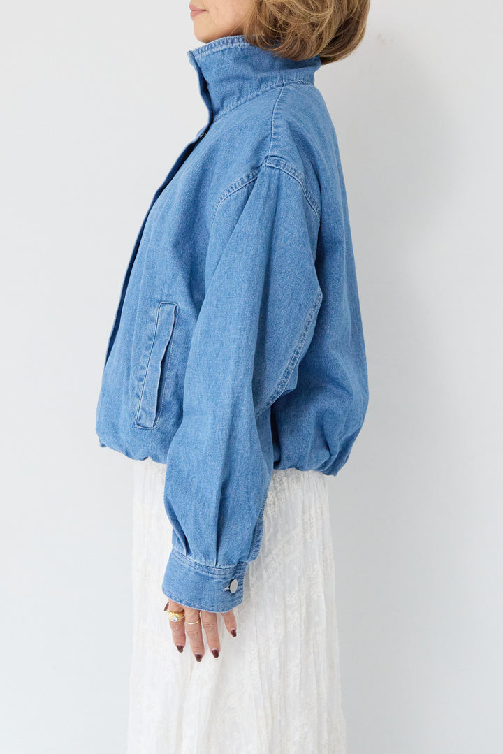 ボリュームスリーブ デニムブルゾン