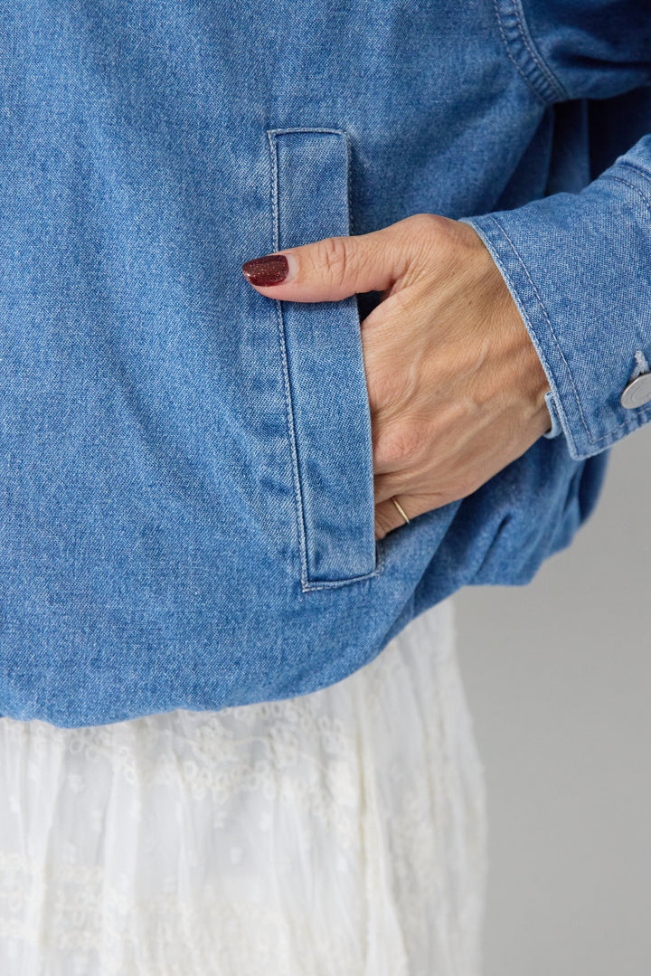 ボリュームスリーブ デニムブルゾン