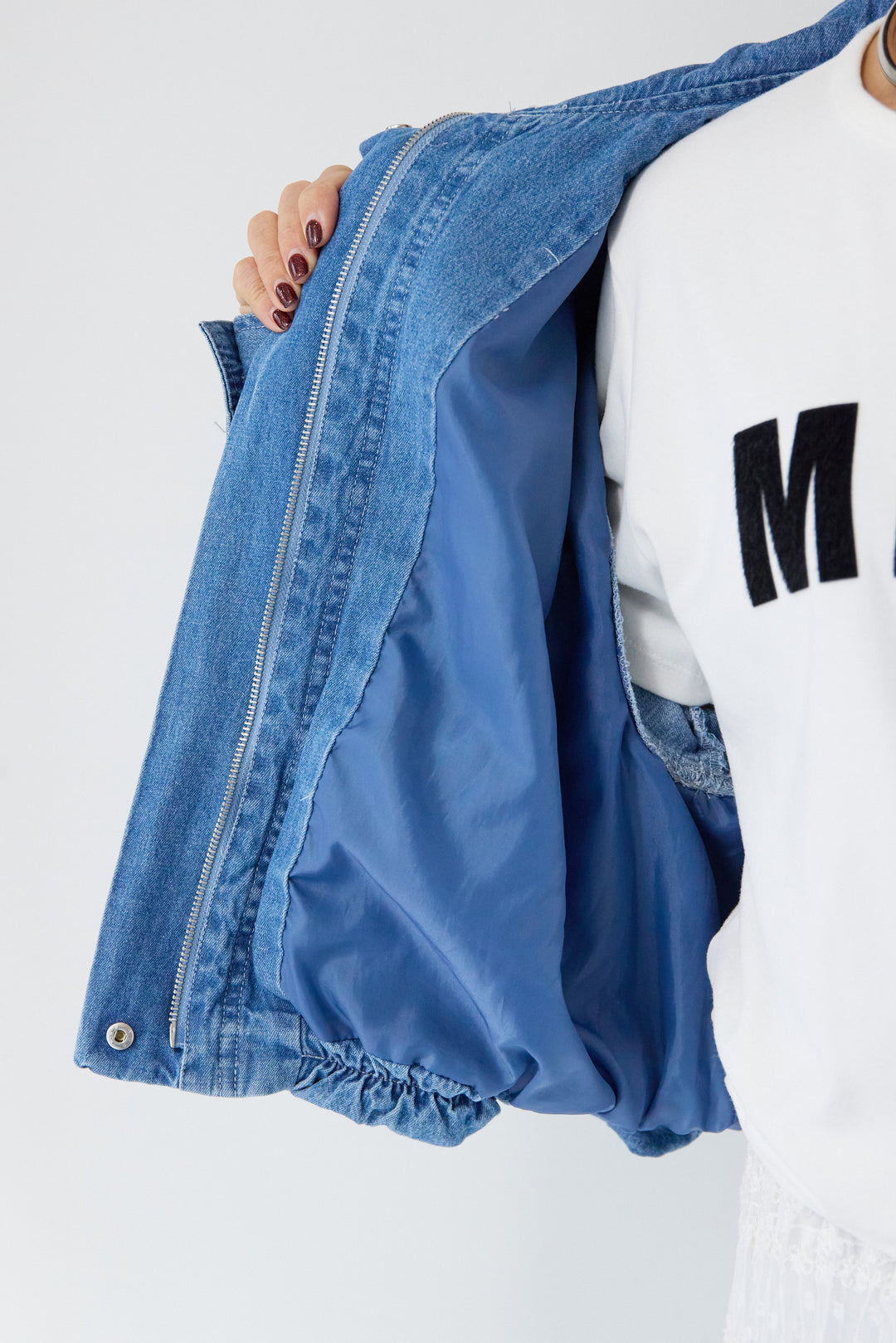 ボリュームスリーブ デニムブルゾン