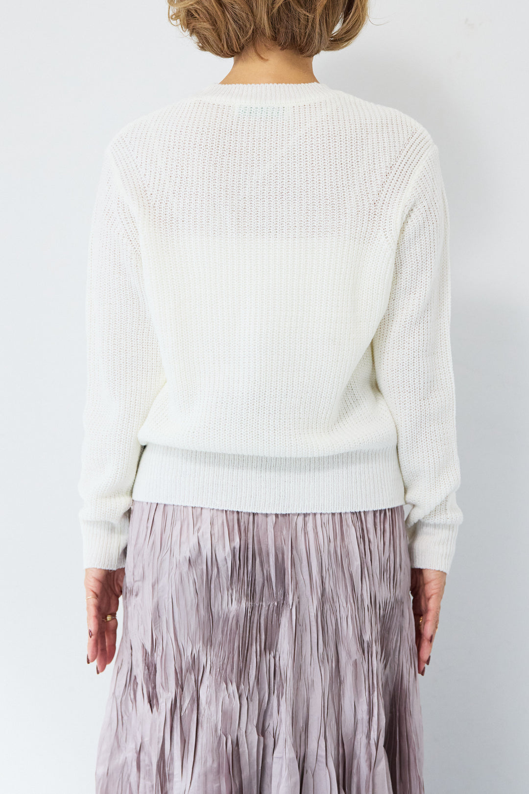 シアー メッシュ編み プルオーバー