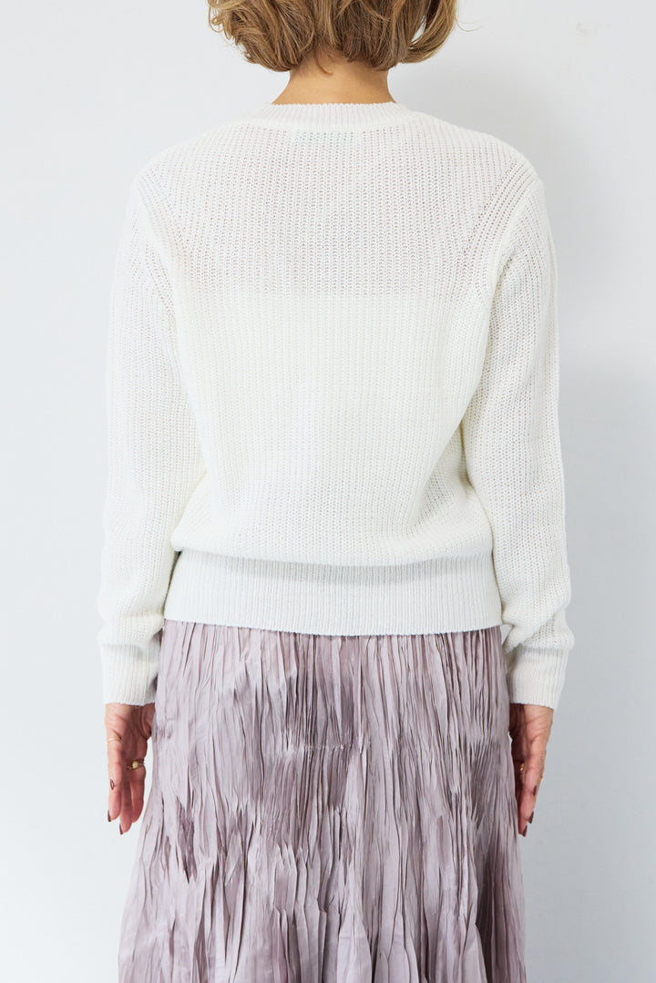 シアー メッシュ編み プルオーバー