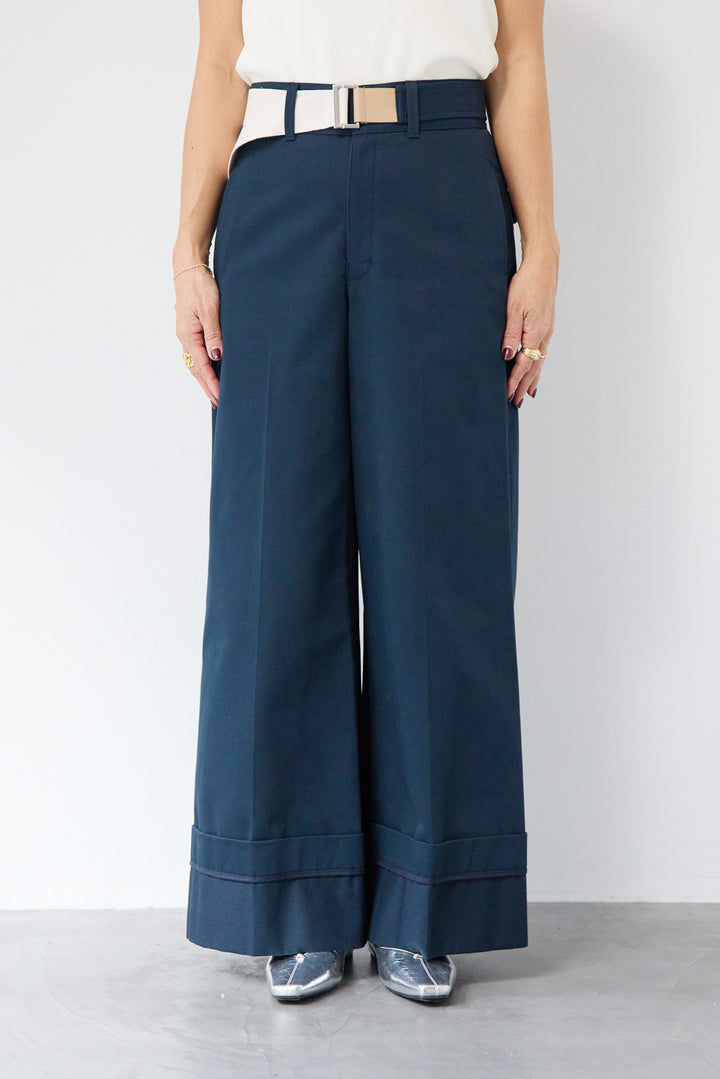 デニムライク・ドロストワイドジョガー