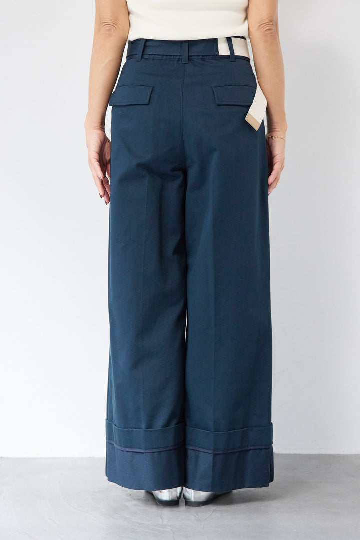 デニムライク・ドロストワイドジョガー