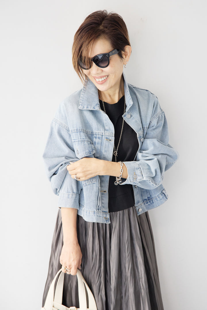 ショートデニムジャケット