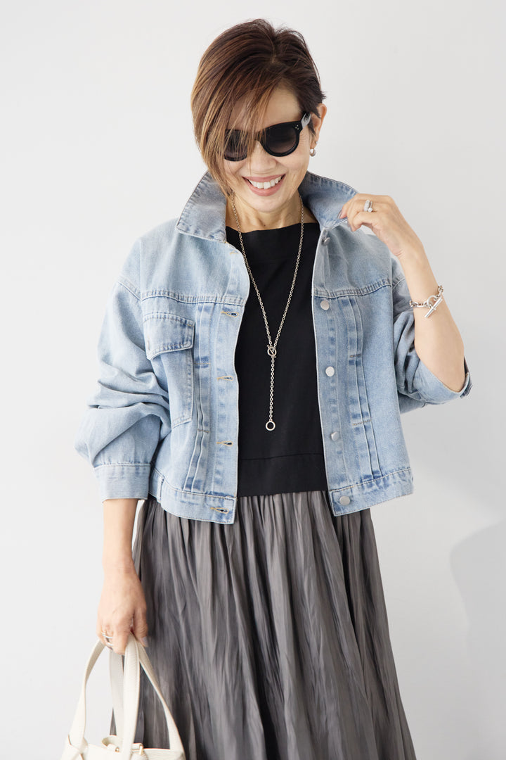 ショートデニムジャケット