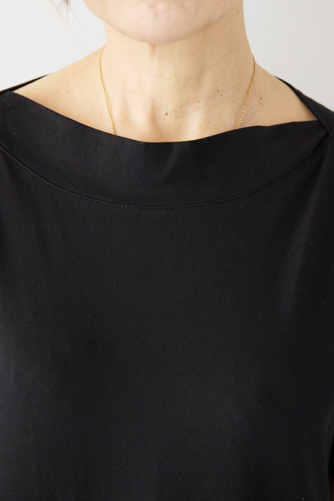 シアーギャザー切替ドッキングワンピース