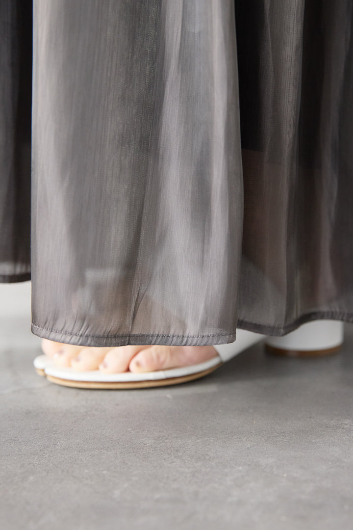 シアーギャザー切替ドッキングワンピース