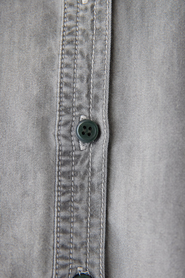 シルクライクデニムドルマンシャツ