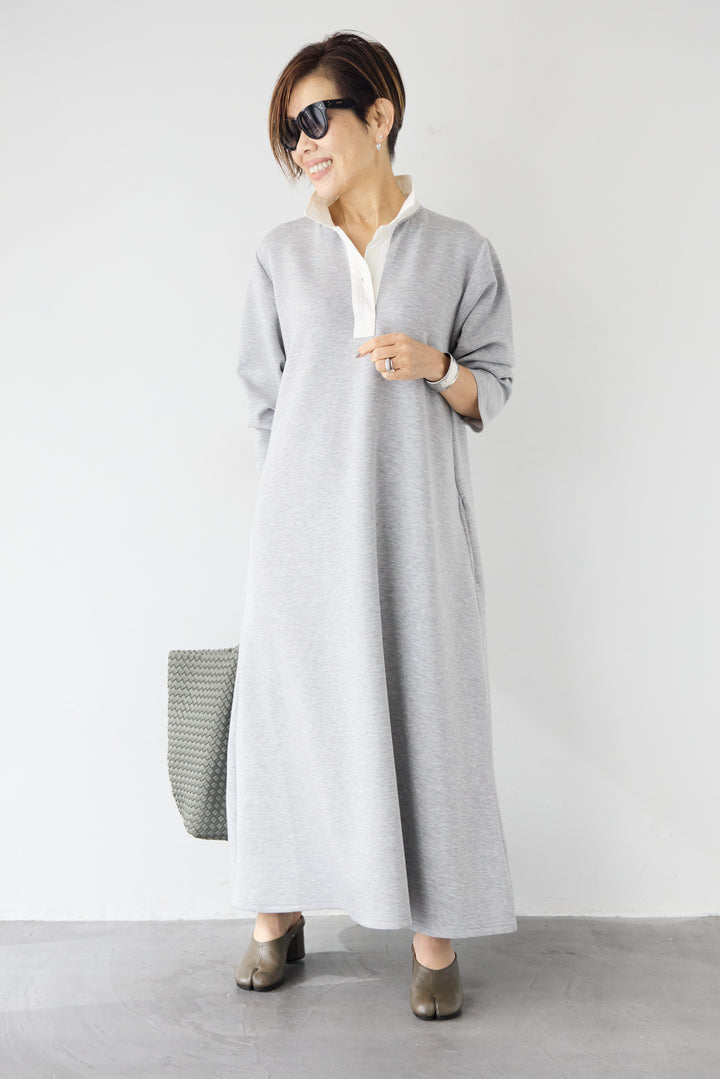 配色シャツカラー ダンボールワンピース