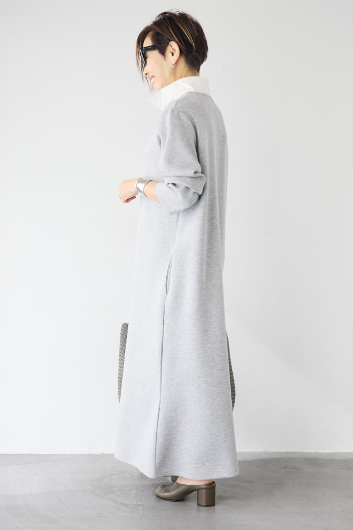 配色シャツカラー ダンボールワンピース