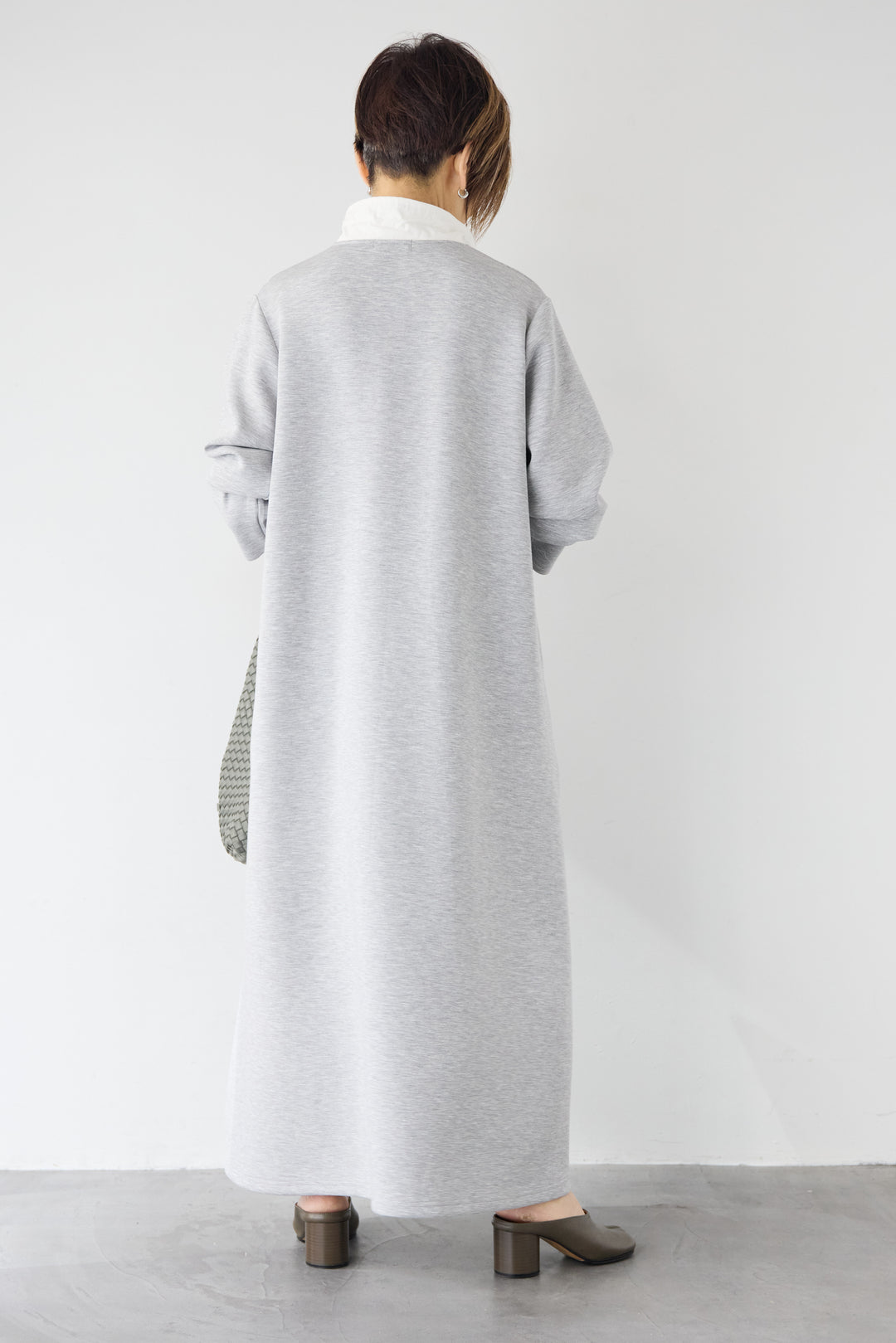 配色シャツカラー ダンボールワンピース