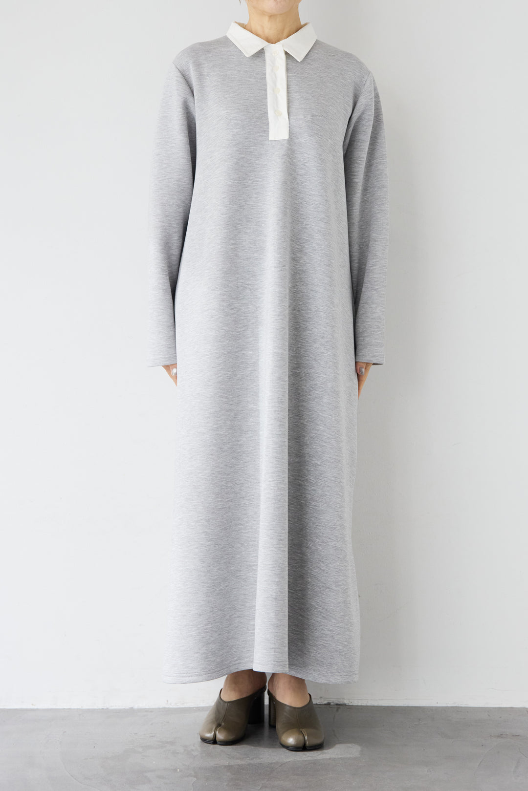 配色シャツカラー ダンボールワンピース