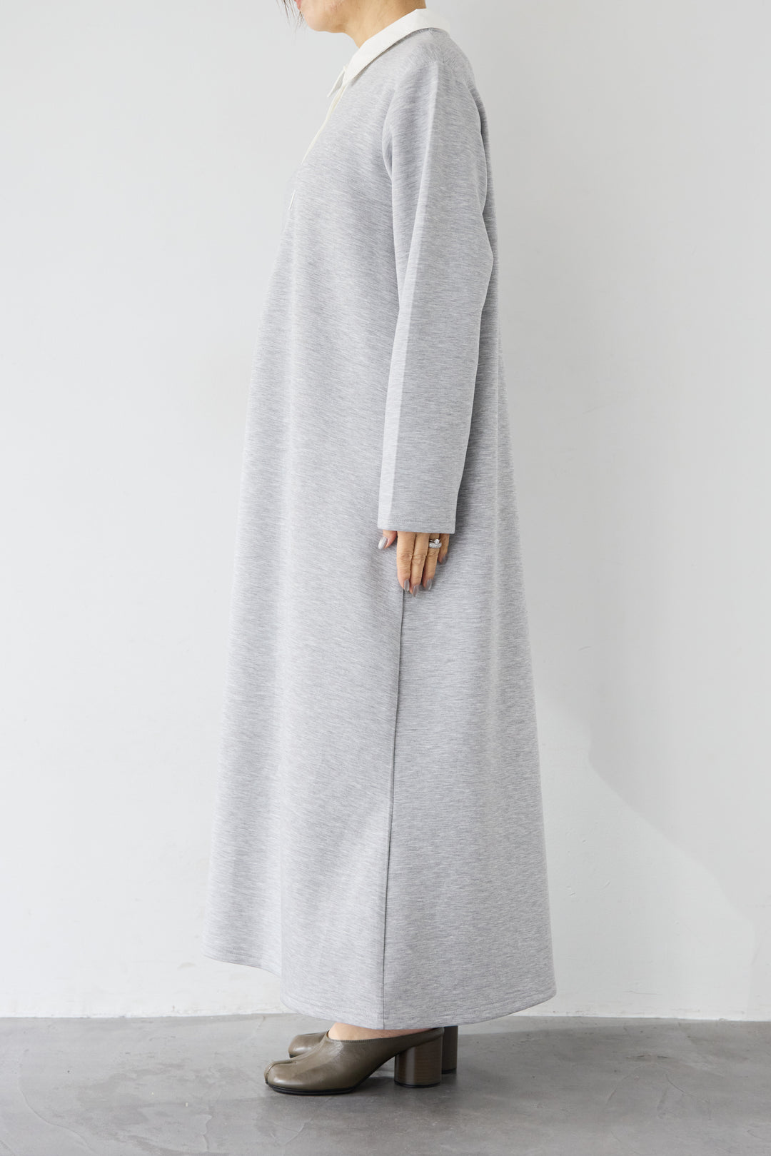 配色シャツカラー ダンボールワンピース