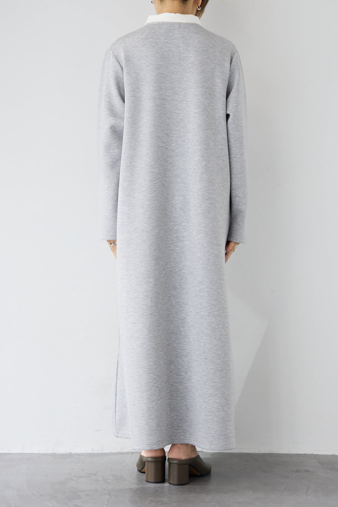 配色シャツカラー ダンボールワンピース