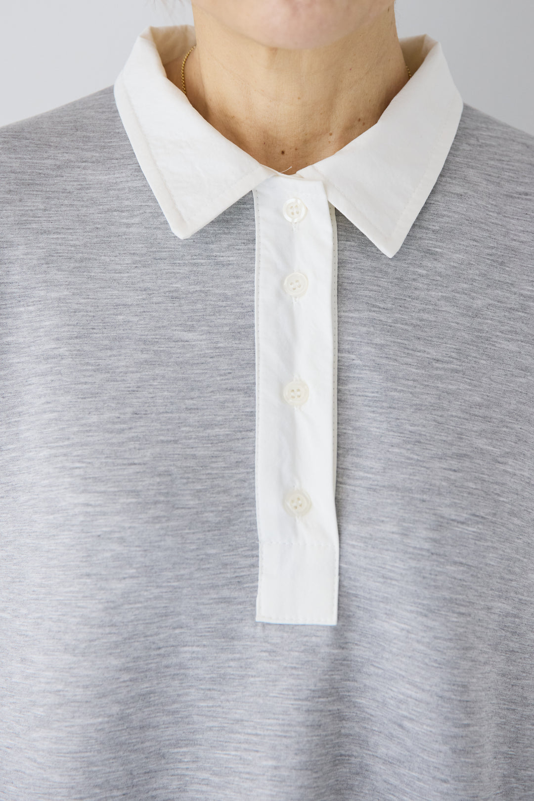 配色シャツカラー ダンボールワンピース