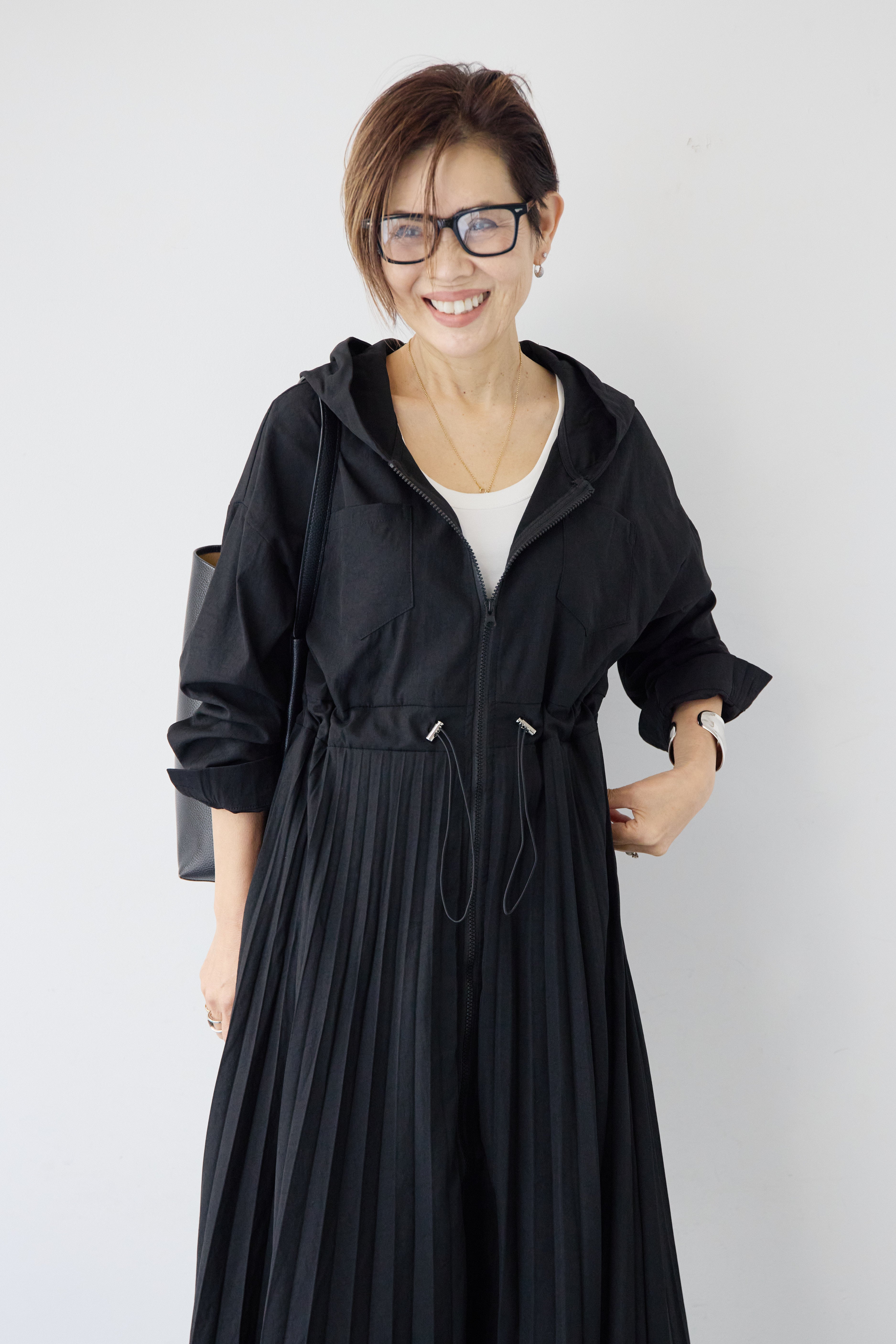 2WAYフーディー プリーツコートワンピース – plusotoha