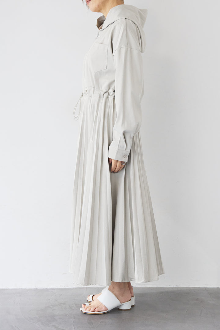 2WAYフーディー プリーツコートワンピース