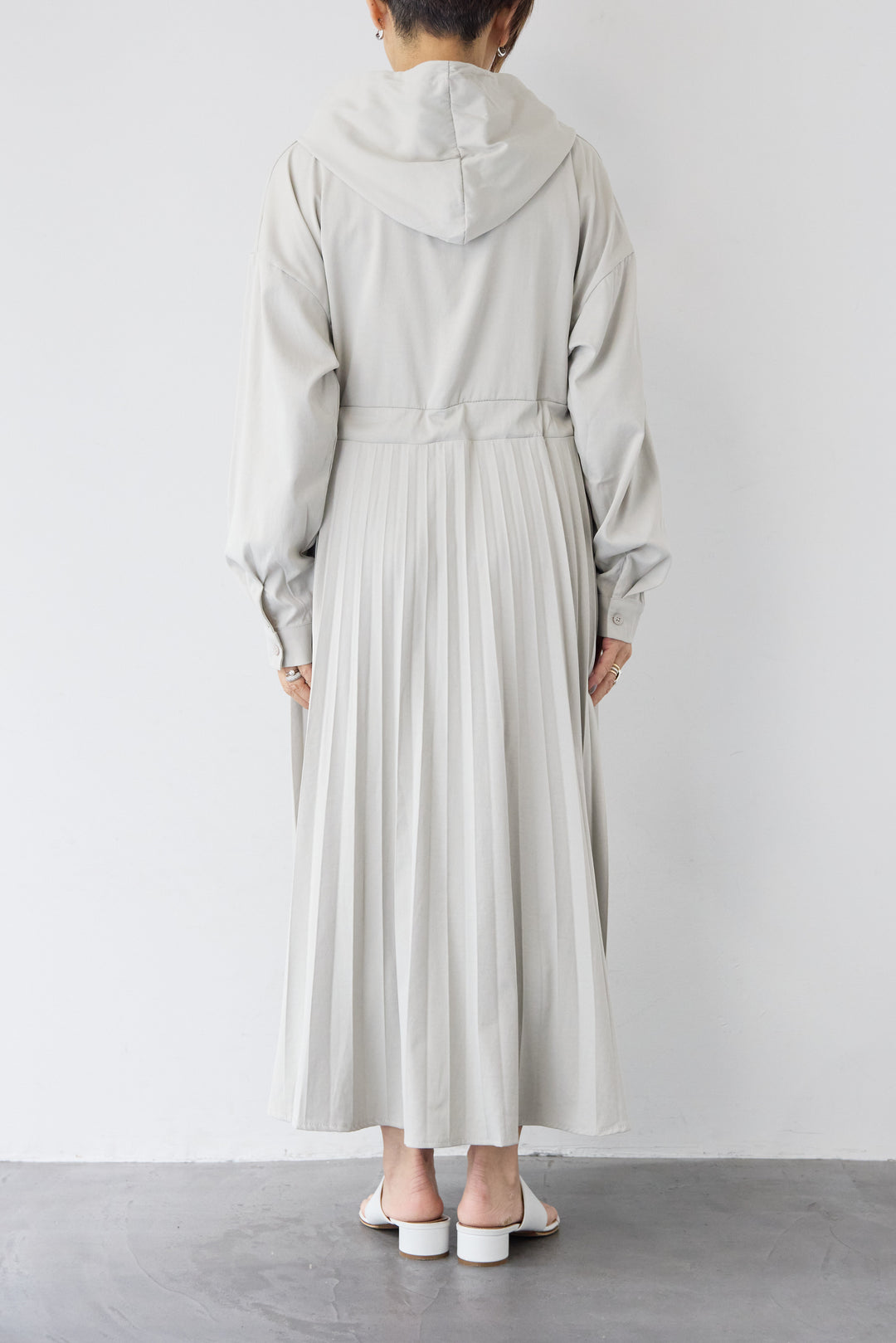 2WAYフーディー プリーツコートワンピース