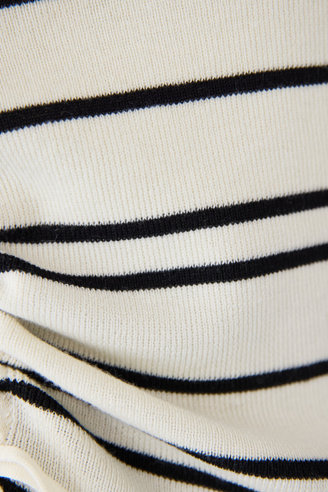 [SET]アシメギャザーボーダーニット+ウエストリブデニムパンツ(2set)