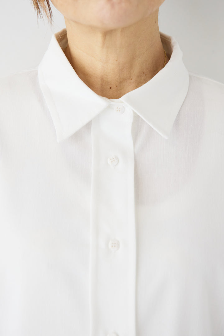 [SET]袖タック チュニックシャツ+シアーライン配色パンツ(2set)