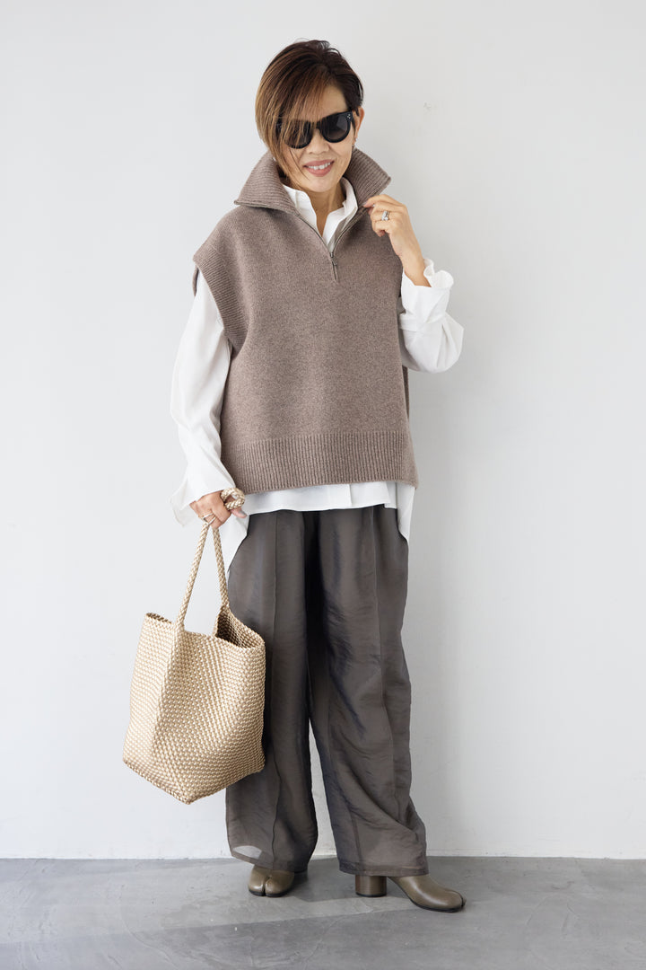 シアーライン配色パンツ