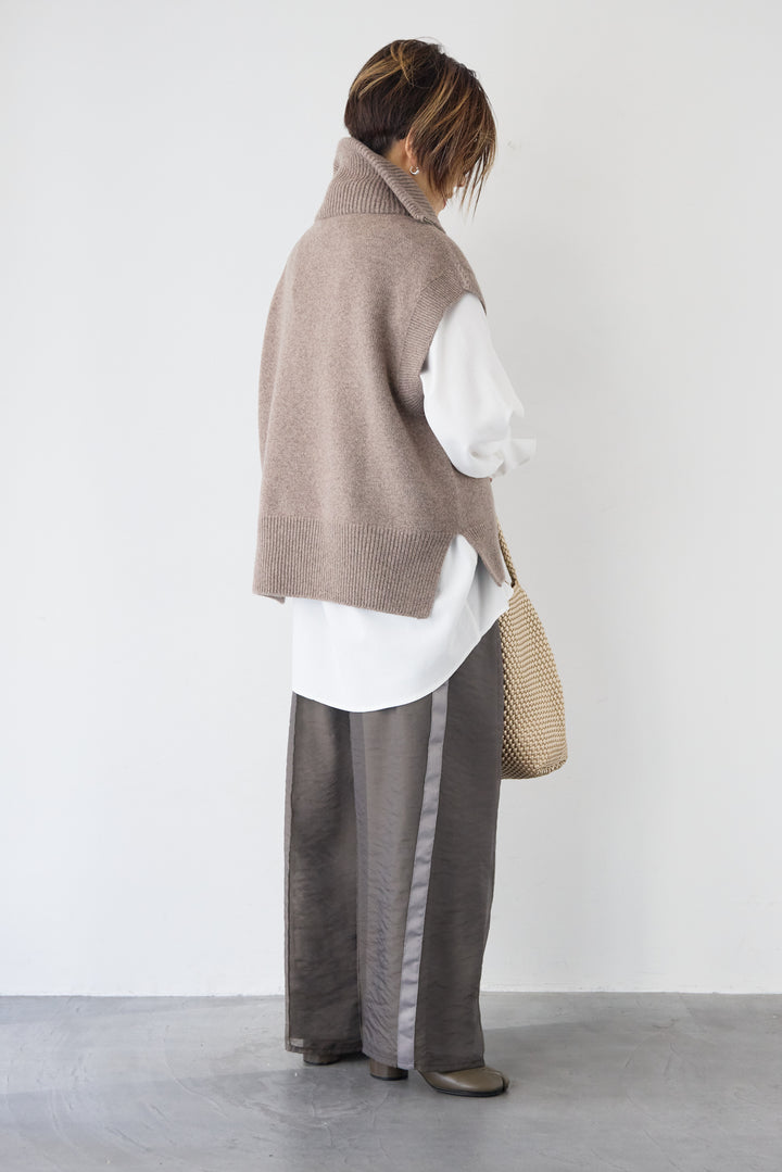 シアーライン配色パンツ