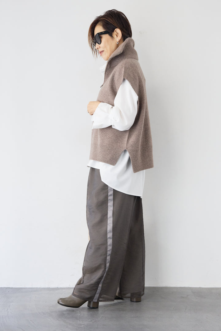 シアーライン配色パンツ