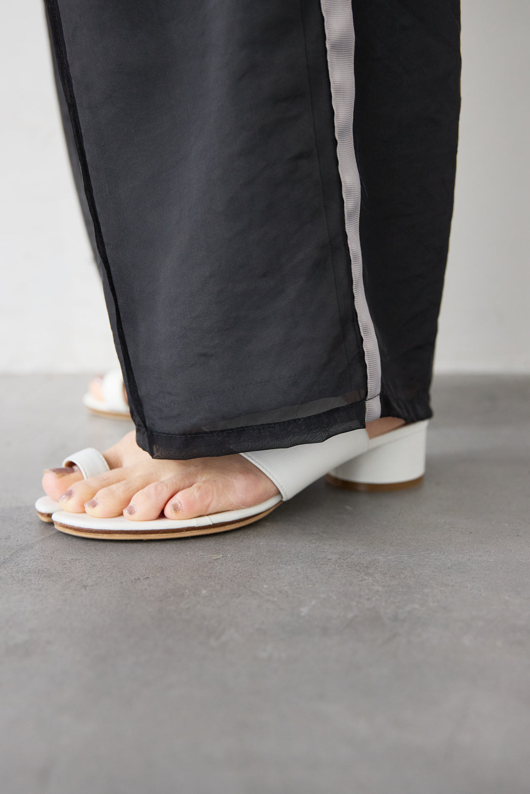 シアーライン配色パンツ