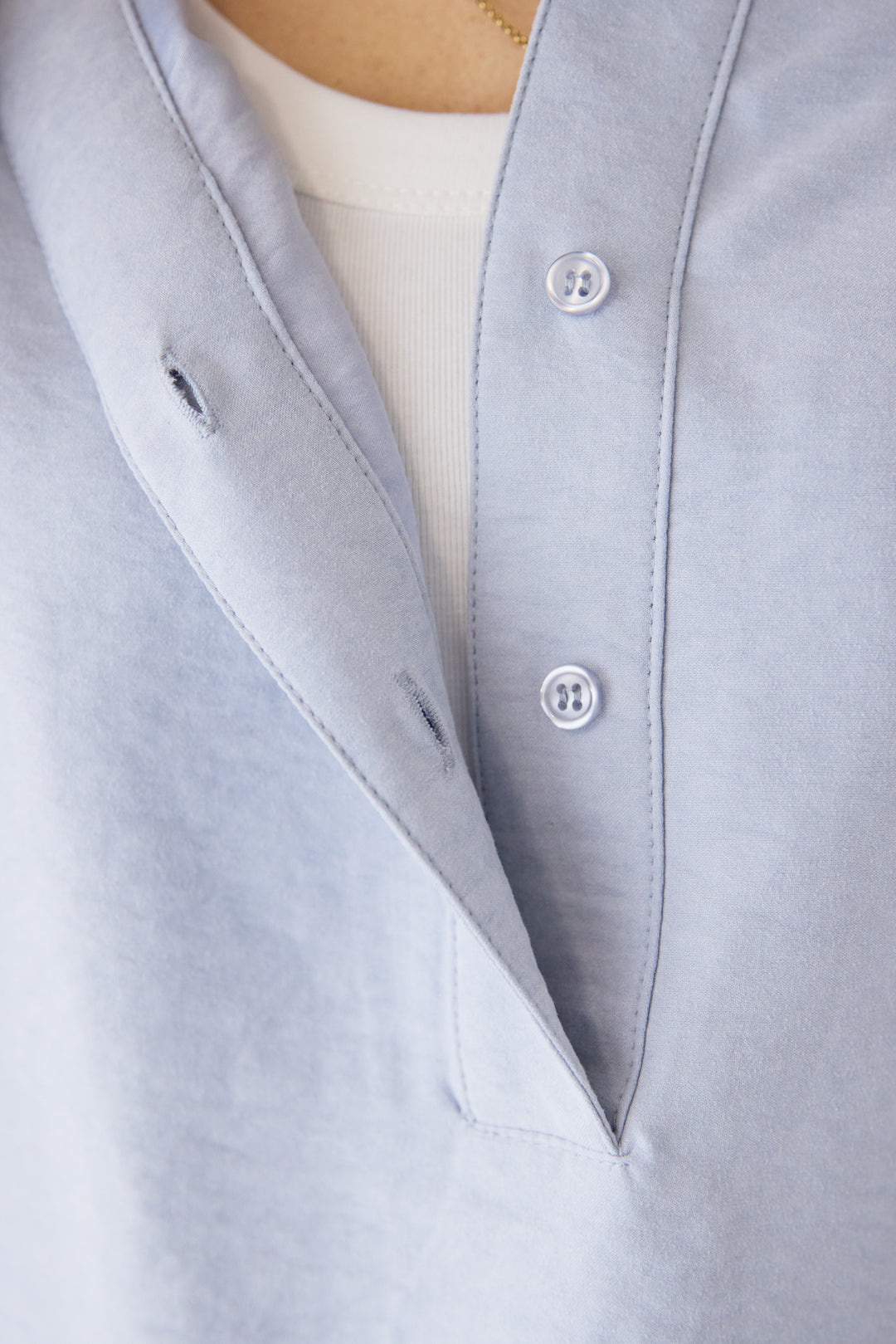 スキッパーブラウス+パンツ セットアップ