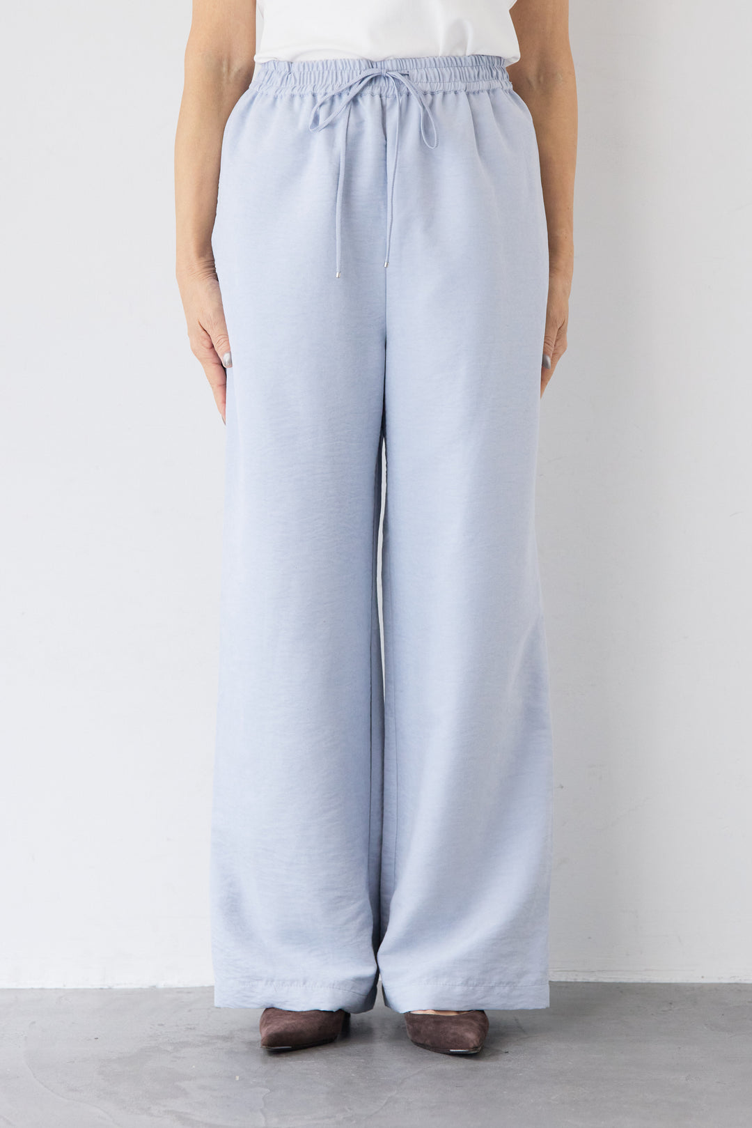 スキッパーブラウス+パンツ セットアップ