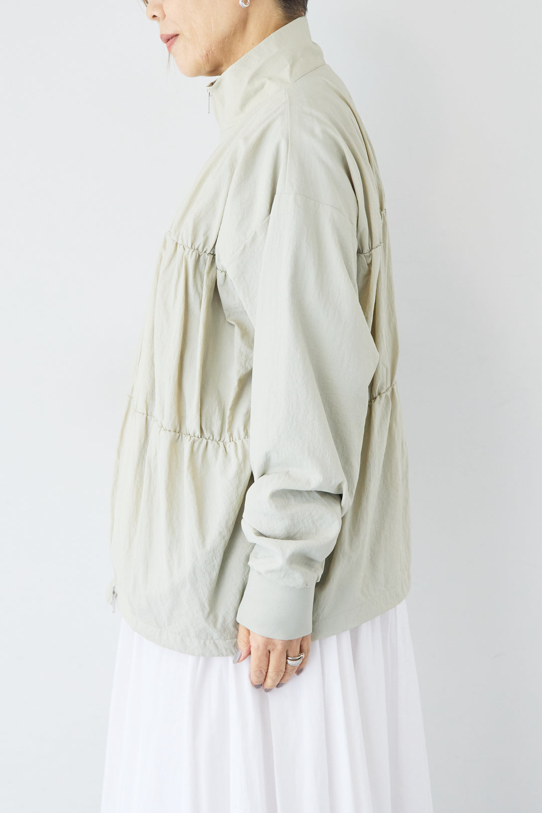 【撥水加工】シャーリングZIPブルゾン