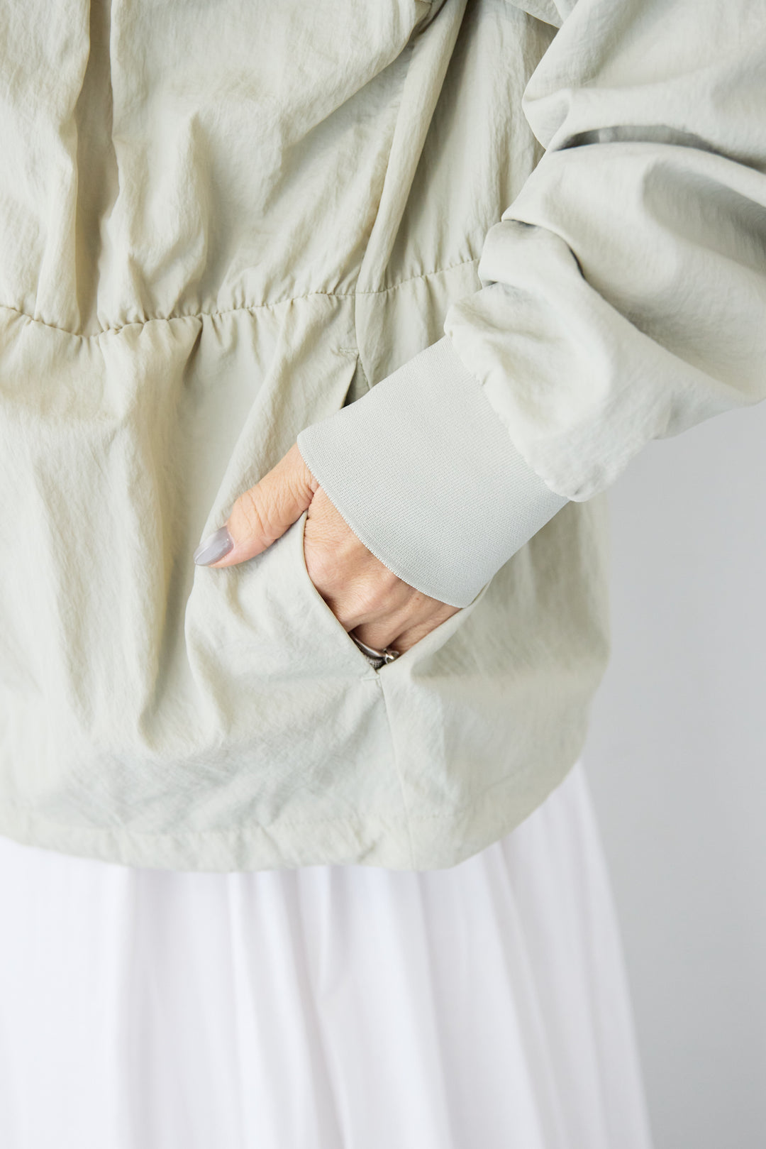 【撥水加工】シャーリングZIPブルゾン