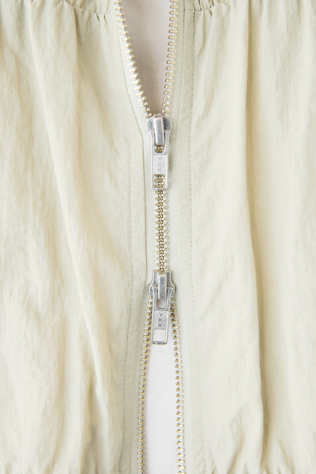 [SET]【撥水加工】シャーリングZIPブルゾン+コットンボイルフレアロングスカート(2set)