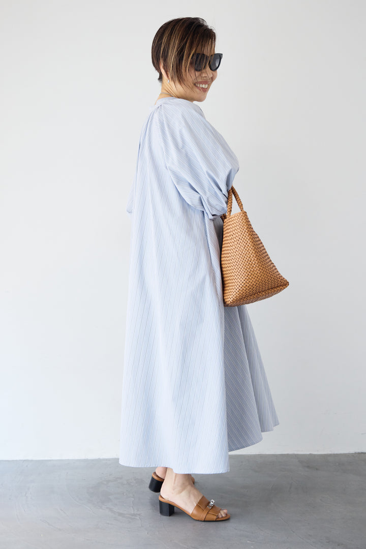 スキッパーストライプワンピース