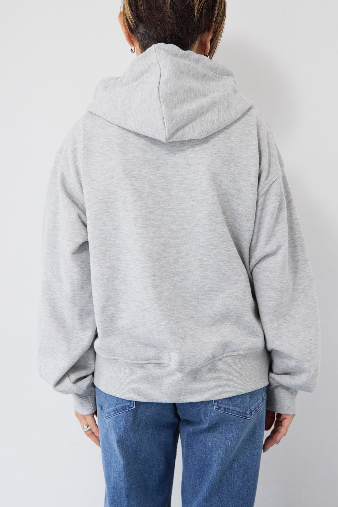 ラメ裏毛ダブルジップパーカー