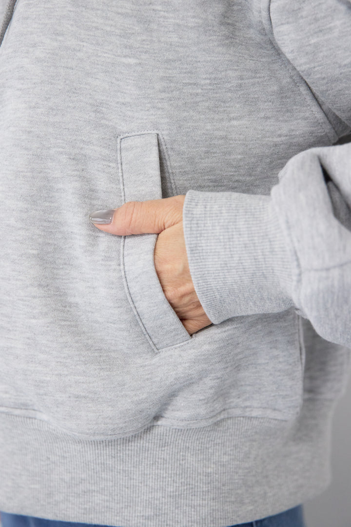 ラメ裏毛ダブルジップパーカー