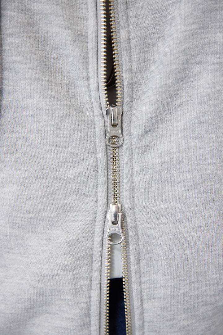 ラメ裏毛ダブルジップパーカー