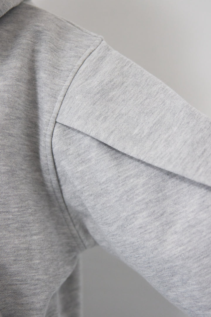 ラメ裏毛ダブルジップパーカー