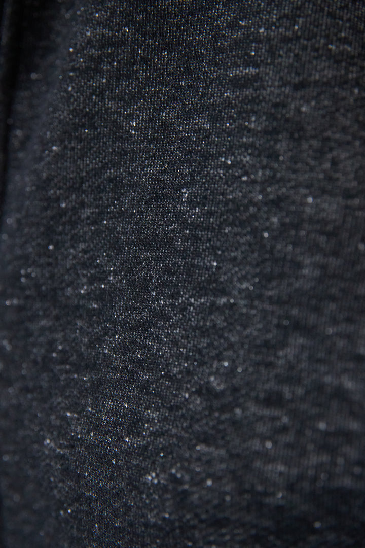 ラメ裏毛ダブルジップパーカー