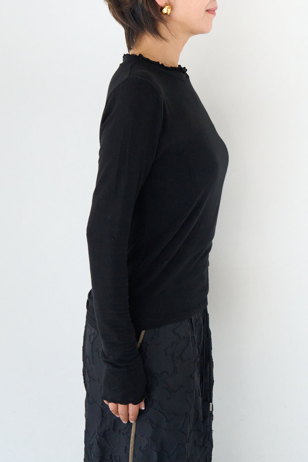 ソフトタッチ レイヤードハイネックカットソー