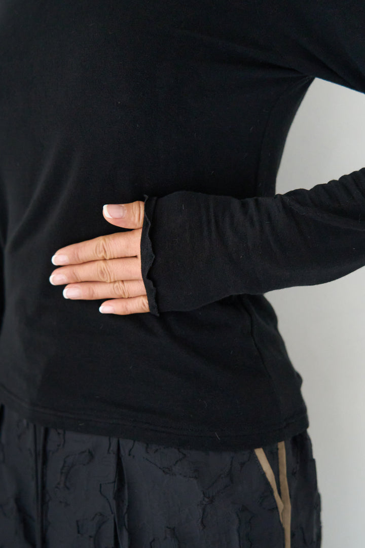 ソフトタッチ レイヤードハイネックカットソー