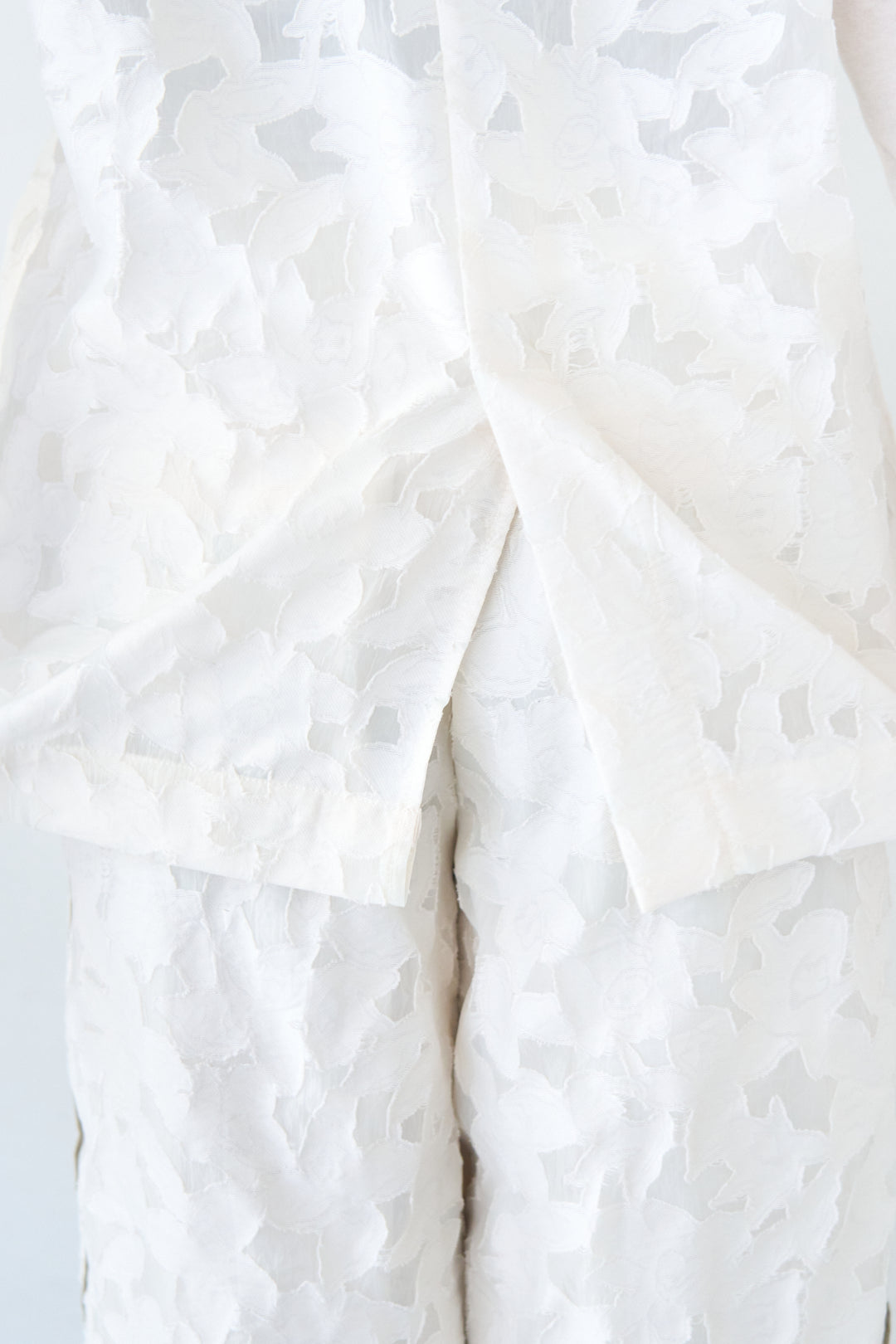 [SET]【セットアップ対応】フェミニンジャガード テーラードロングジレ+【セットアップ対応】フェミニンジャガード イージーワイドパンツ(2set)